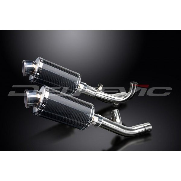 Delkevic slip-on kit Oval Carbon 225mm - V-Max 1700 (2009-2016)