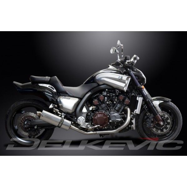 Delkevic slip-on kit Oval RVS 350mm - V-Max 1700 (2009-2016)