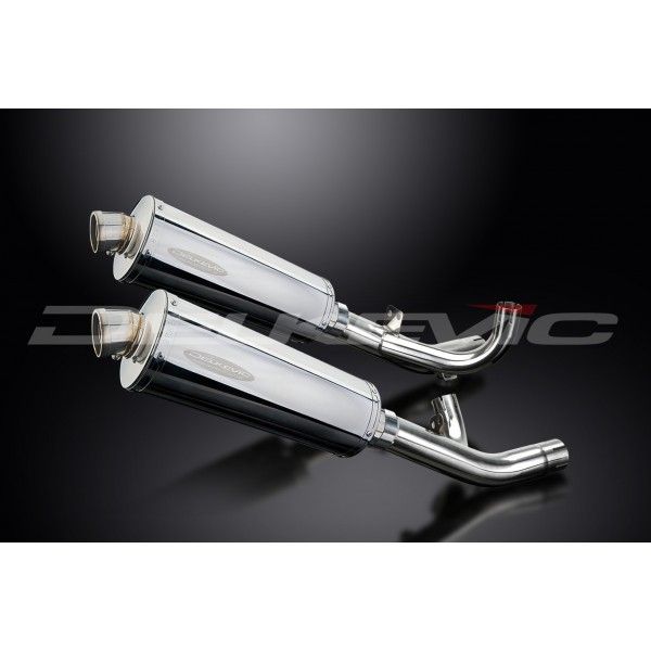 Delkevic slip-on kit Oval RVS 350mm - V-Max 1700 (2009-2016)