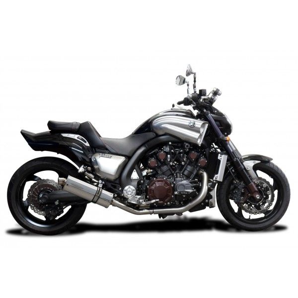 Delkevic slip-on kit Oval RVS 350mm - V-Max 1700 (2009-2016)