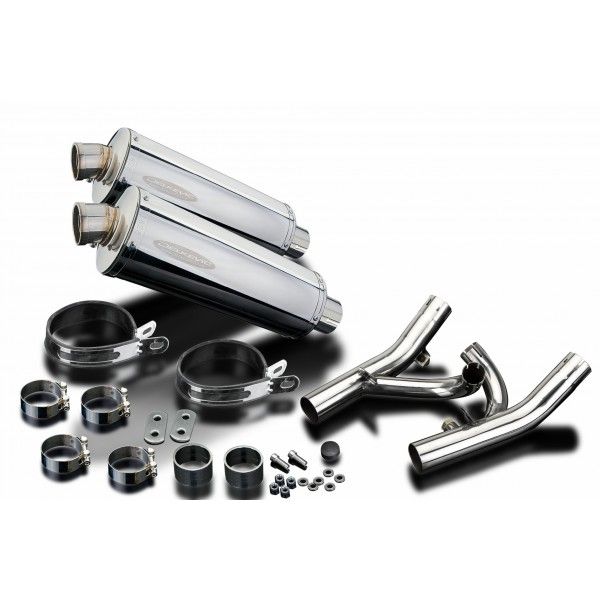 Delkevic slip-on kit Oval RVS 350mm - V-Max 1700 (2009-2016)