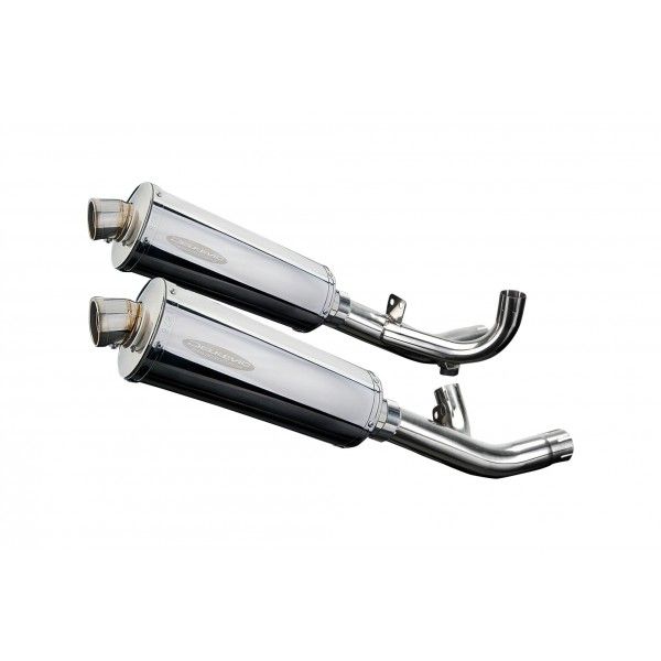 Delkevic slip-on kit Oval RVS 350mm - V-Max 1700 (2009-2016)