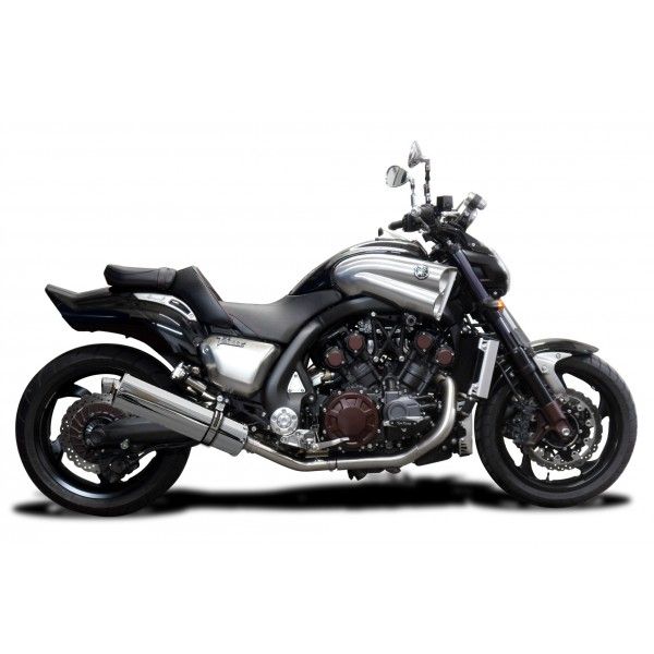 Delkevic slip-on kit Oval RVS 450mm - V-Max 1700 (2009-2016)