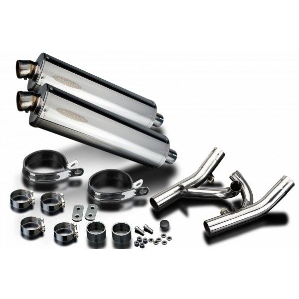 Delkevic slip-on kit Oval RVS 450mm - V-Max 1700 (2009-2016)