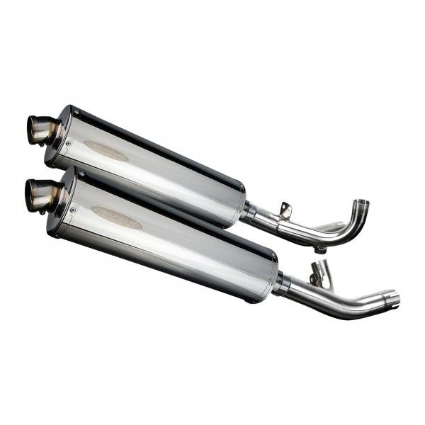 Delkevic slip-on kit Oval RVS 450mm - V-Max 1700 (2009-2016)