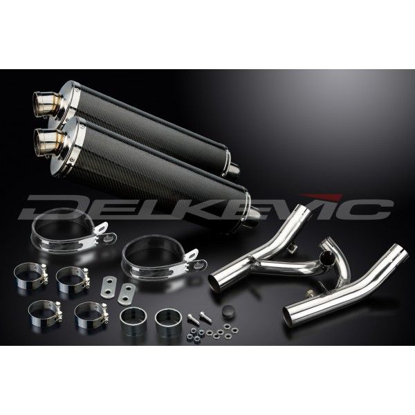Delkevic slip-on kit Oval Carbon 450mm - V-Max 1700 (2009-2016)