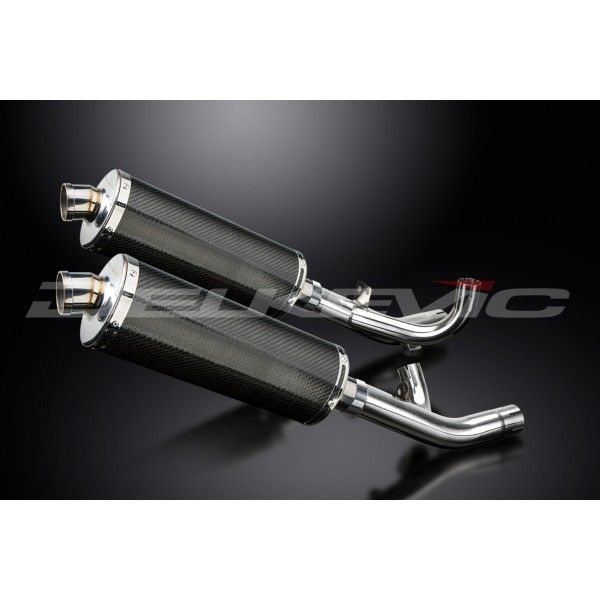 Delkevic slip-on kit Oval Carbon 350mm - V-Max 1700 (2009-2016)