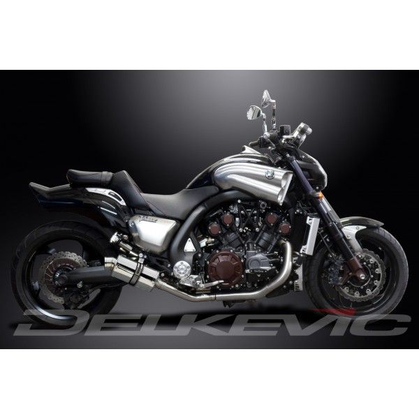 Delkevic slip-on kit Oval RVS 225mm - V-Max 1700 (2009-2016)