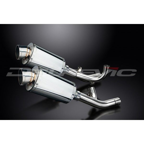 Delkevic slip-on kit Oval RVS 225mm - V-Max 1700 (2009-2016)