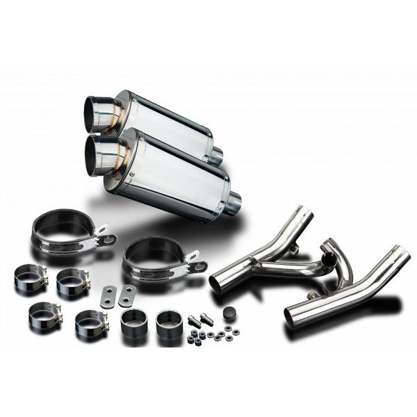 Delkevic slip-on kit Oval RVS 225mm - V-Max 1700 (2009-2016)