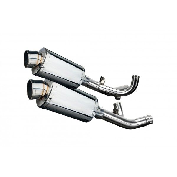 Delkevic slip-on kit Oval RVS 225mm - V-Max 1700 (2009-2016)