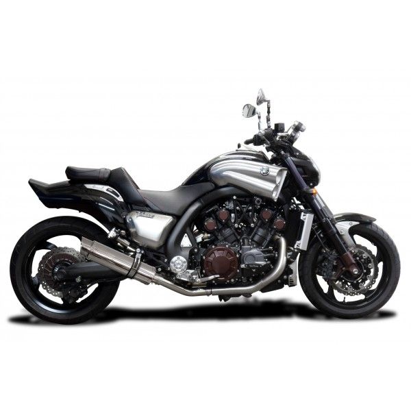 Delkevic slip-on kit Round RVS 350mm - V-Max 1700 (2009-2016)