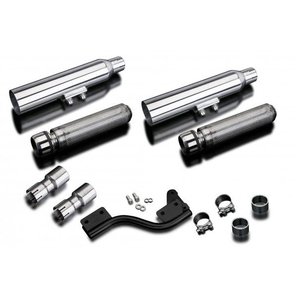 Delkevic slip-on kit Round RVS 410mm - XVS1100 Dragstar(1998-2009)