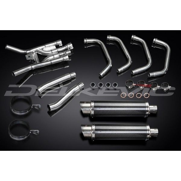 Delkevic volledig systeem Round Carbon 350mm - XJ900S DIVERSION (1994-2003)