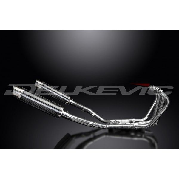 Delkevic volledig systeem Round Carbon 350mm - XJ900S DIVERSION (1994-2003)