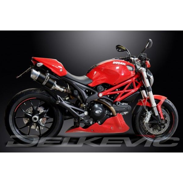 Delkevic slip-on kit Round Carbon 200mm - Monster 796 (2011-2014)