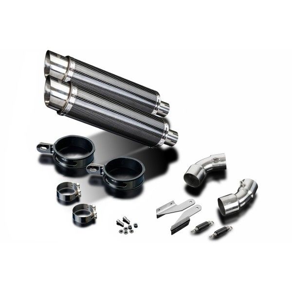 Delkevic slip-on kit Round Carbon 350mm - MONSTER 796 2011-2014