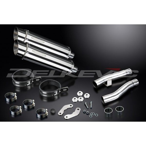 Delkevic slip-on kit Round RVS 350mm - Zephyr 1100 ZR1100B (1996-1997)