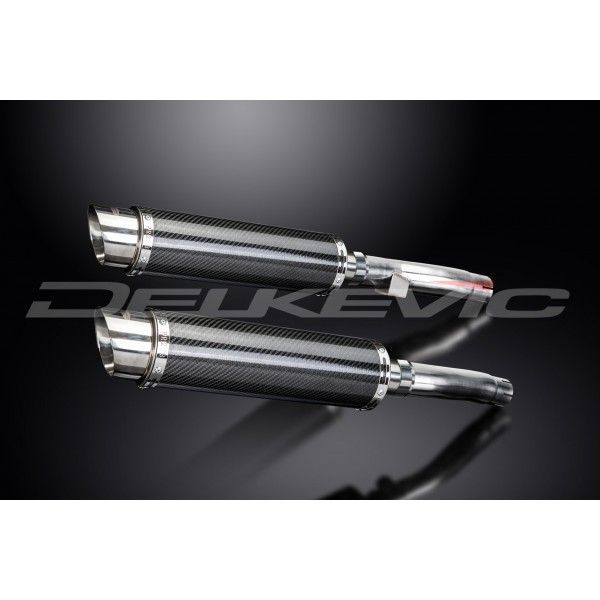 Delkevic slip-on kit Round Carbon 350mm - Zephyr 1100 ZR1100B (1996-1997)