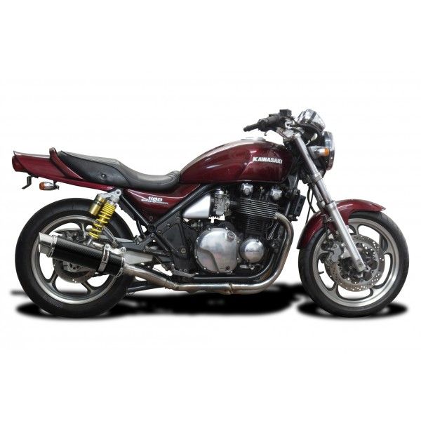 Delkevic slip-on kit Round Carbon 350mm - Zephyr 1100 ZR1100B (1996-1997)