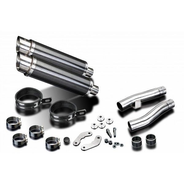Delkevic slip-on kit Round Carbon 350mm - Zephyr 1100 ZR1100B (1996-1997)