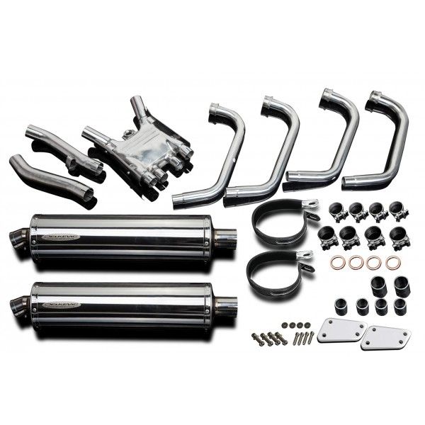 Delkevic volledig systeem Oval RVS 450mm - XJR1200 (1995-1998)