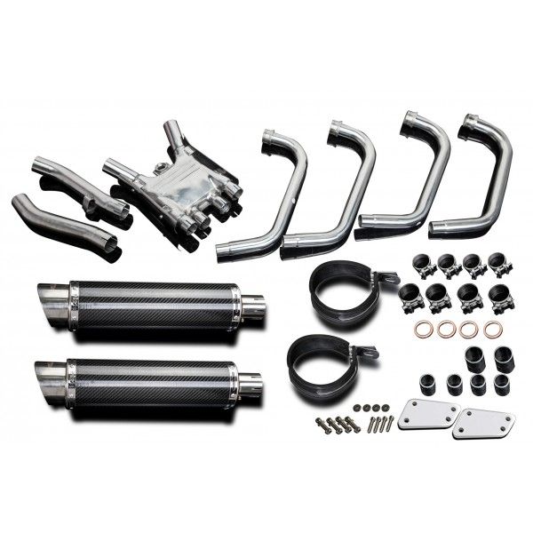 Delkevic volledig systeem Round Carbon 350mm - XJR1200 (1995-1998)