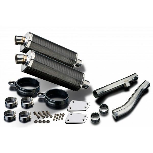 Delkevic slip-on kit Oval Carbon 350mm - XJR1200 (1995-1998)