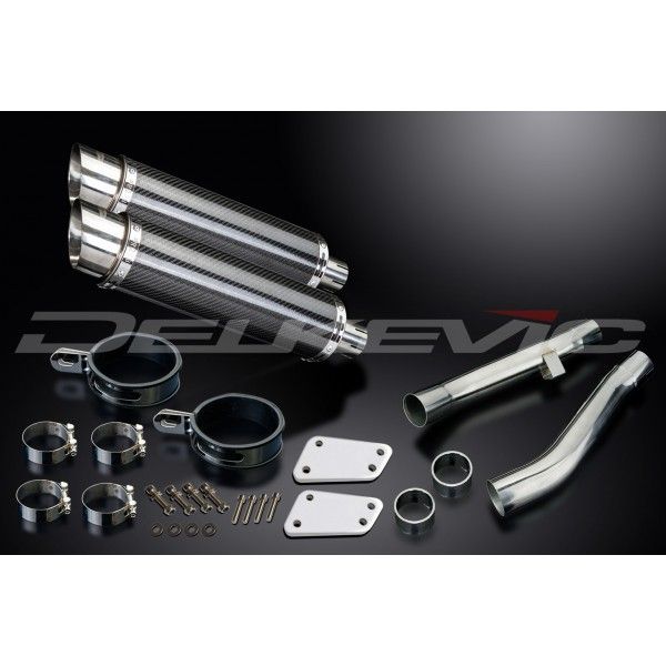 Delkevic slip-on kit Round Carbon 350mm - XJR1200 (1995-1998)