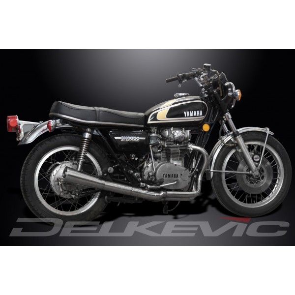 Delkevic volledig systeem Megaphone RVS 550mm - XS650B (1974-1979)