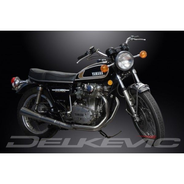 Delkevic volledig systeem Megaphone RVS 550mm - XS650B (1974-1979)