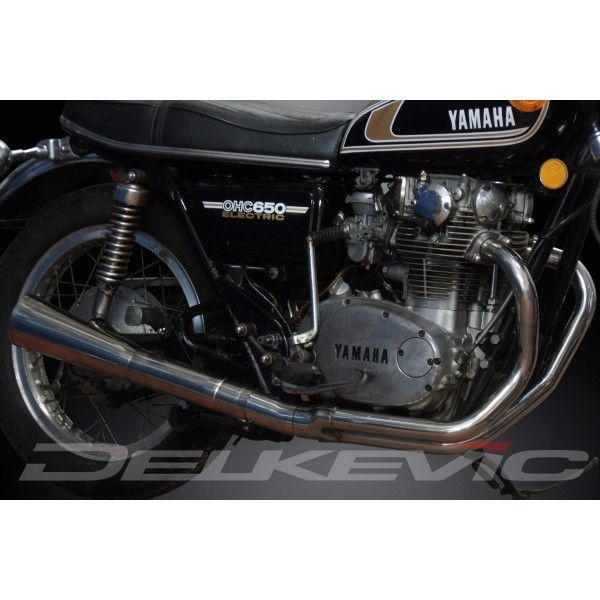 Delkevic volledig systeem Megaphone RVS 550mm - XS650B (1974-1979)