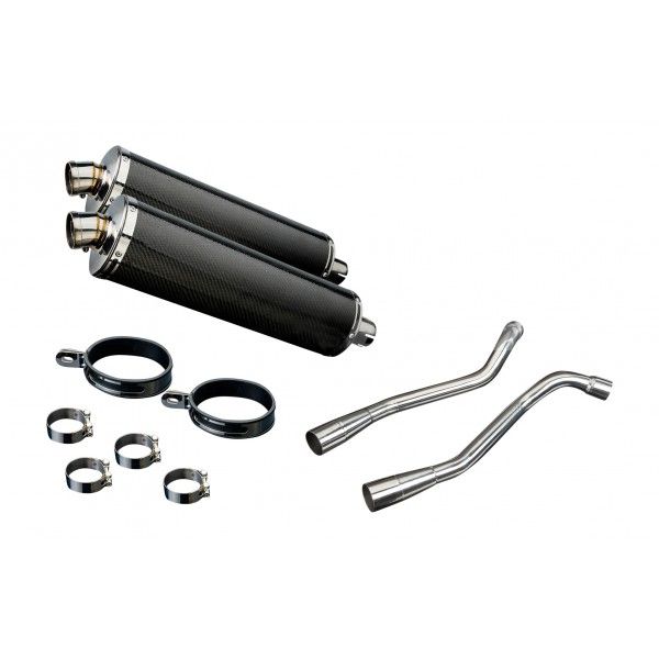 Delkevic slip-on kit Oval Carbon 450mm - XT660X Supermoto (2004-2016)