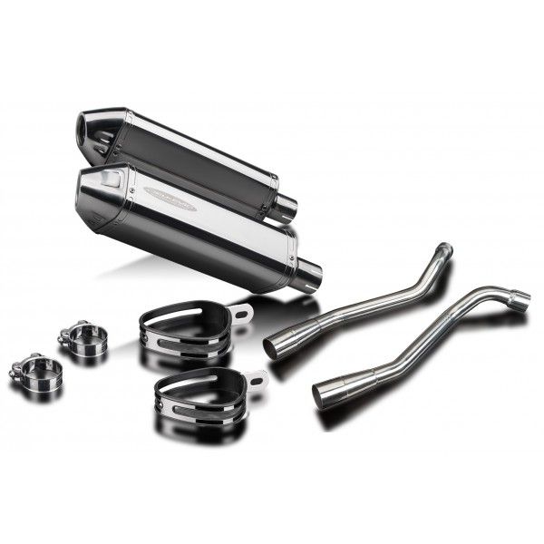 Delkevic slip-on kit Tri-Oval RVS 320mm - XT660X Supermoto (2004-2016)