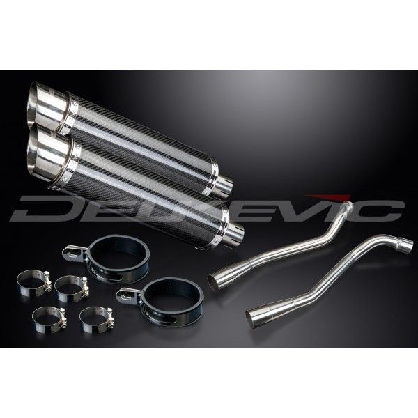Delkevic slip-on kit Round Carbon 350mm - XT660X Supermoto (2004-2016)
