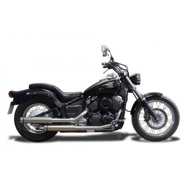 Delkevic volledig systeem Round RVS 410mm - XVS650 DragStar (1997-2003)