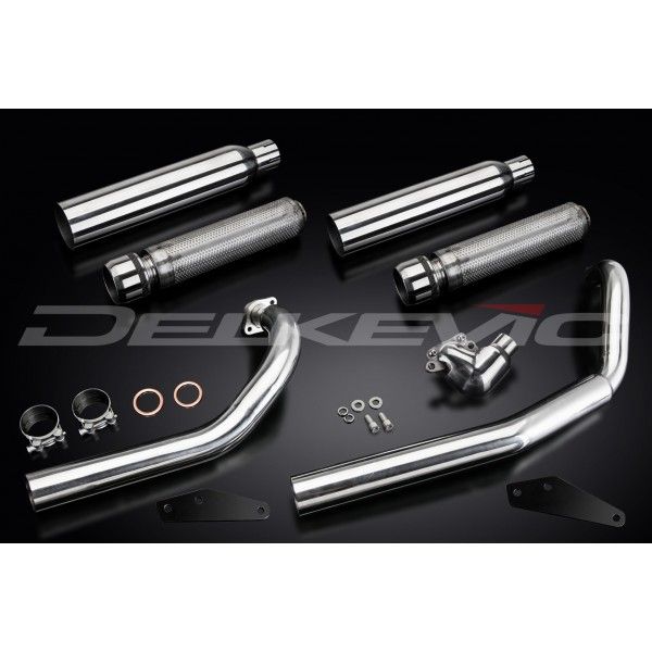 Delkevic volledig systeem Round RVS 410mm - XVS650 DragStar (2004-2016)