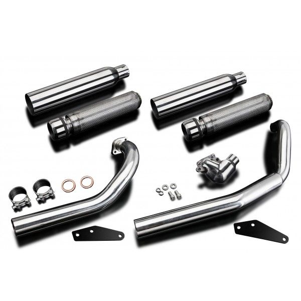 Delkevic volledig systeem Round RVS 410mm - XVS650 DragStar (2004-2016)