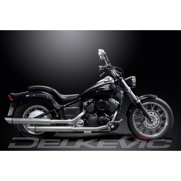 Delkevic volledig systeem Round RVS 550mm - XVS650 DragStar (2004-2016)