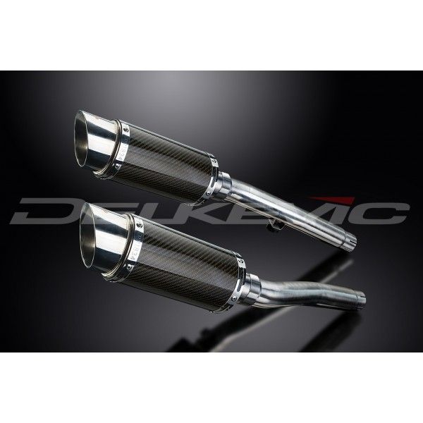 Delkevic slip-on kit Round Carbon 200mm - Trident 750/900 (1991-1993)