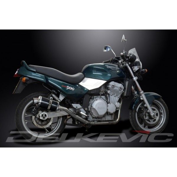 Delkevic slip-on kit Oval Carbon 225mm - Trident 750/900 (1991-1993)