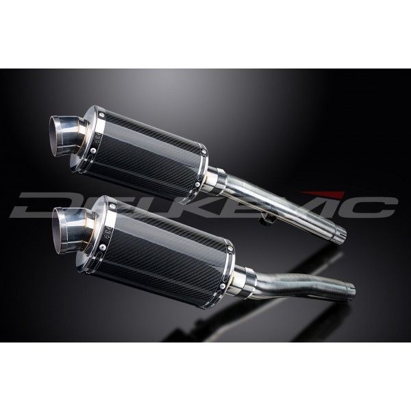 Delkevic slip-on kit Oval Carbon 225mm - Trident 750/900 (1991-1993)