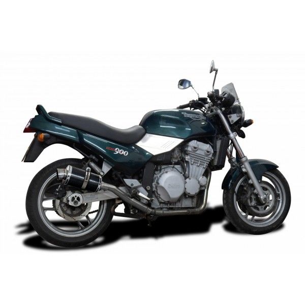 Delkevic slip-on kit Oval Carbon 225mm - Trident 750/900 (1991-1993)