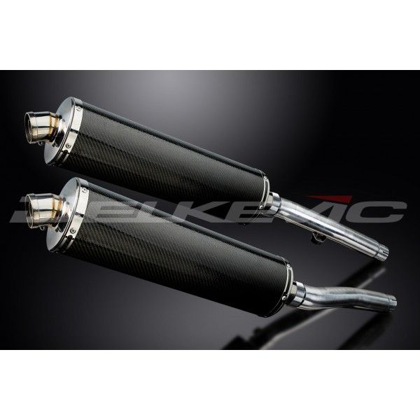 Delkevic slip-on kit Oval Carbon 450mm - Trident 750/900 (1991-1993)