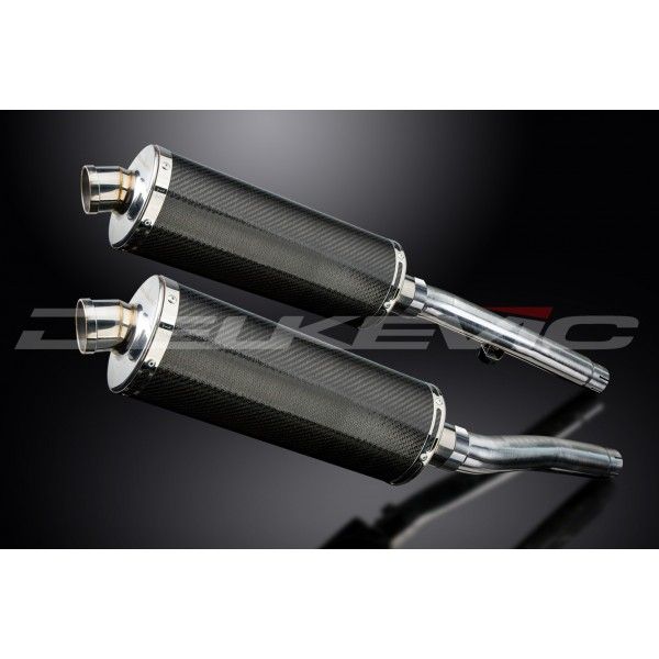 Delkevic slip-on kit Oval Carbon 350mm - Trident 750/900 (1991-1993)