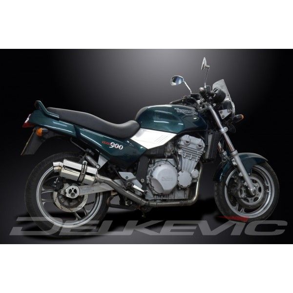 Delkevic slip-on kit Round Carbon 350mm - Trident 750/900 (1991-1993)