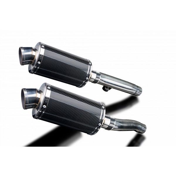 Delkevic slip-on kit Oval Carbon 225mm - Trident 750 (1994-1998)