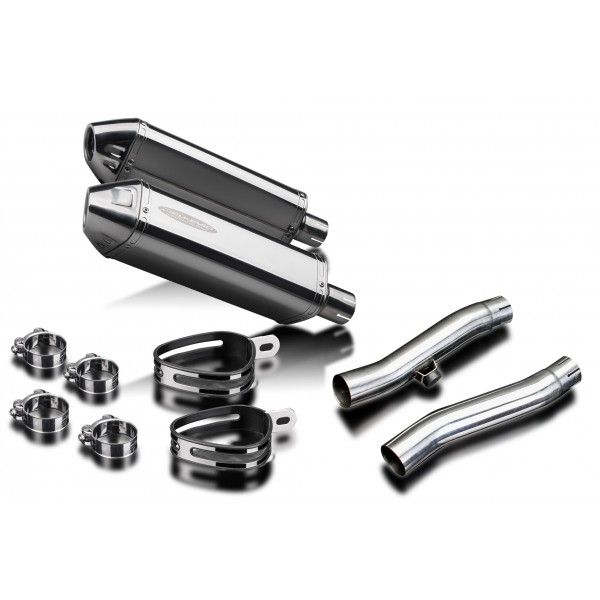 Delkevic slip-on kit Tri-Oval RVS 320mm - Trident 750 (1994-1998)