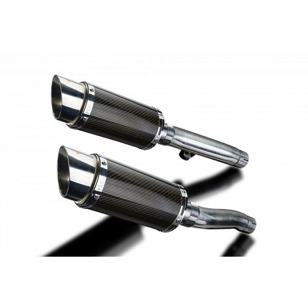 Delkevic slip-on kit Round Carbon 200mm - Trident 900 (1994-1998)