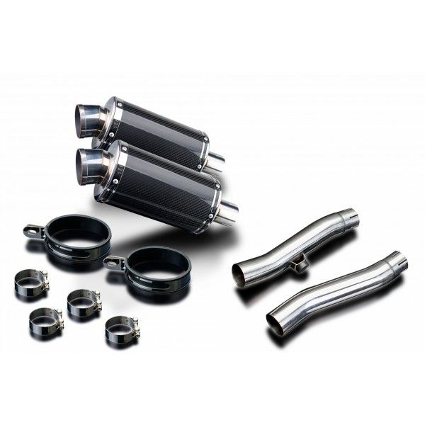 Delkevic slip-on kit Oval Carbon 225mm - Trident 900 (1994-1998)